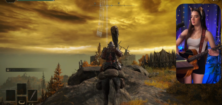 Стример Twitch играет в Elden Ring на настоящей гитаре