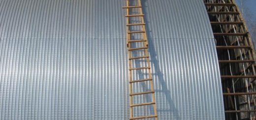 Продольно гнутый арочный профнастил с18пг