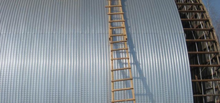 Продольно гнутый арочный профнастил с18пг