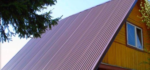 Металлопрофиль для строительства двухскатной  крыши