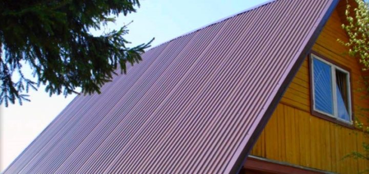 Металлопрофиль для строительства двухскатной  крыши